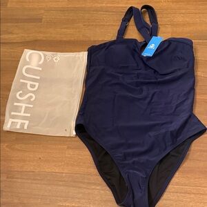 Cupshe Dark Blue Kids One Piece Swimsuit